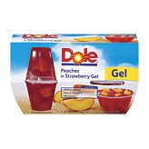 Dole Fruit Bowls Peaches In Strawberry Gel 4.3 Oz Cup Full-Size Picture